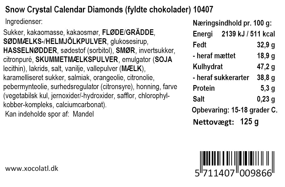 Xocolatl - Chokoladejulekalender Diamonds