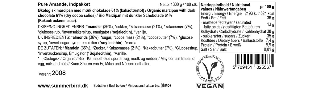 Summerbird - 100 stk. Klassisk Chokolade Sommerfugl.
