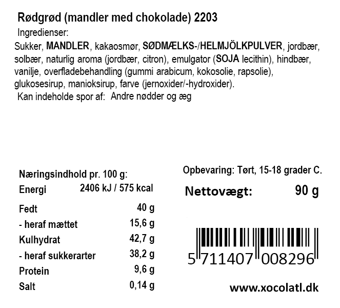 Xocolatl - Mandler - Rødgrød