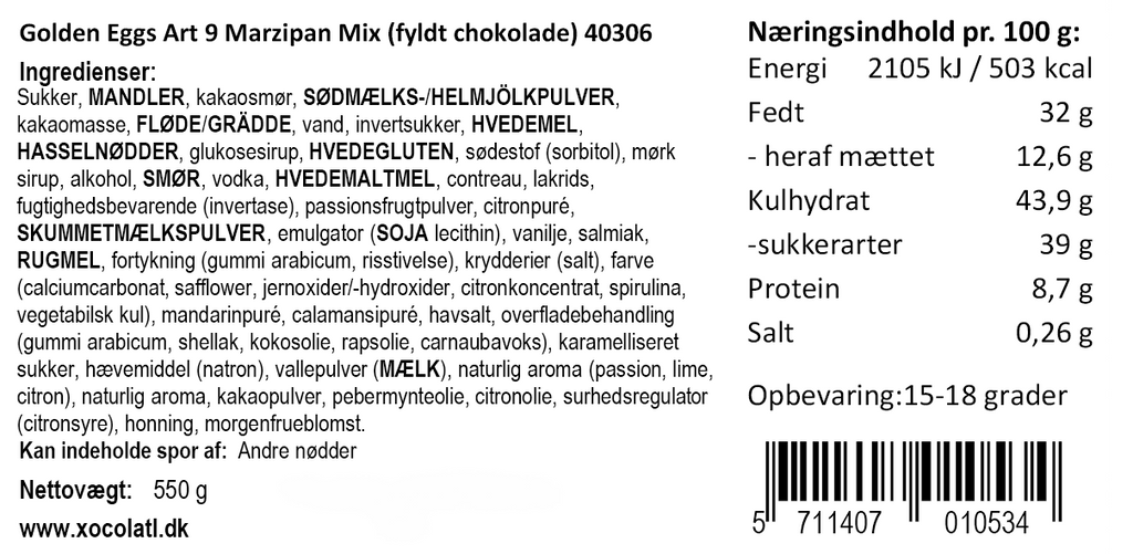 Xocolatl - Golden Eggs Art 9 Marzipan Mix