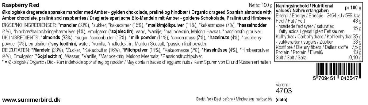 Summerbird - Raspberry Red Mandler.