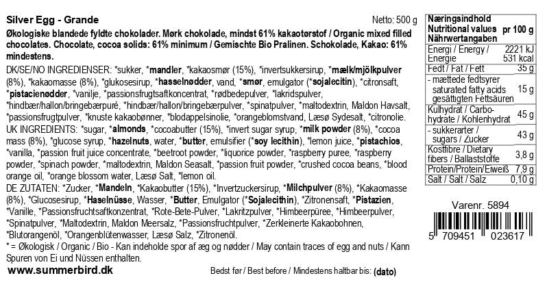 Summerbird - Sølv påskeæg grande