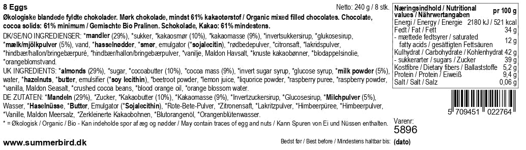 Summerbird - Påskeæg 8 stk.