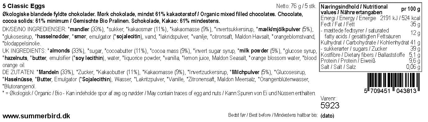 Summerbird - Påskeæg 5 stk.