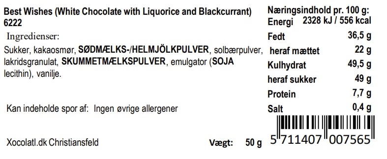 Xocolatl - Snackbar - Best Wishes