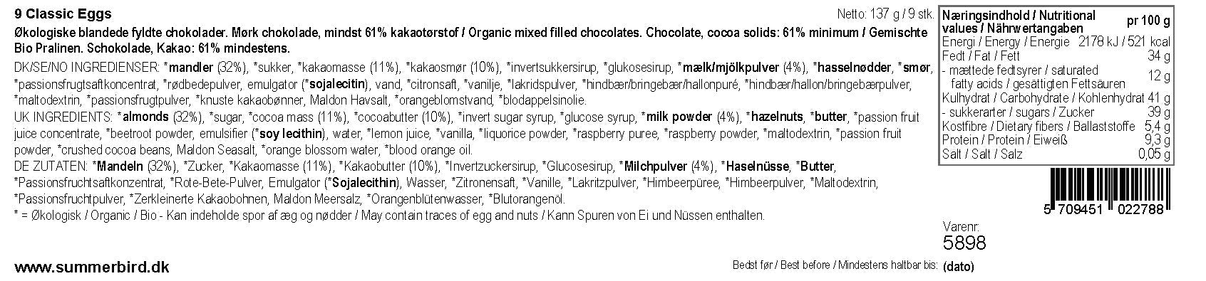 Summerbird - Påskeæg 9 stk