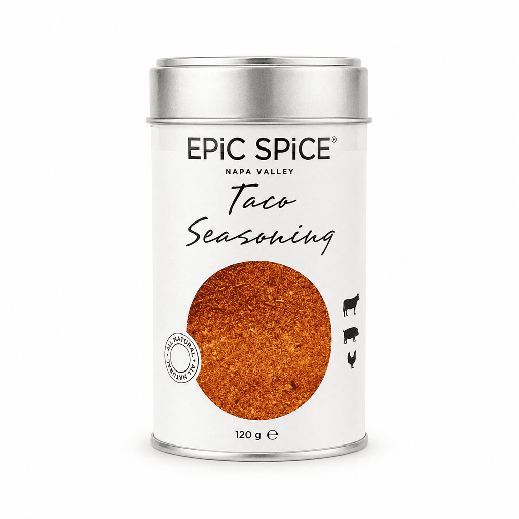 Taco Seasoning, tacokrydderi, krydderi til tacos, krydderi til fajitas, mexicansk krydderiblanding, Epic Spice Taco Seasoning, taco dip krydderi