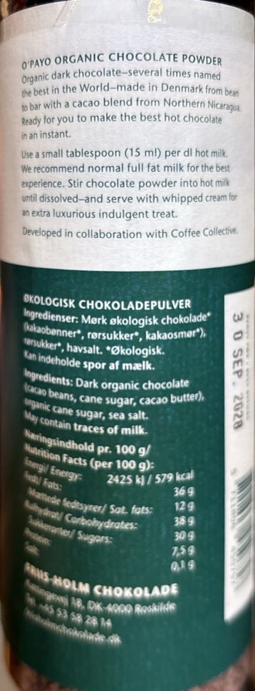 Friis Holm - O'payo pulver til varm chokolade