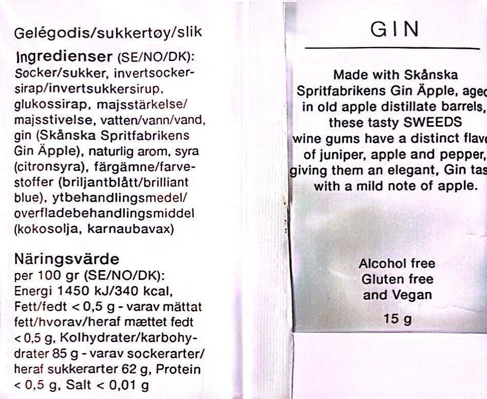 SWEEDS - Gin Vingummi, 50 stk