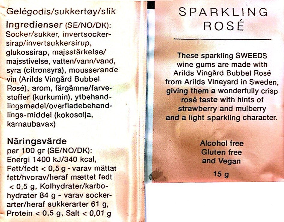SWEEDS - Sparkling Rosé Vingummi, 50 stk