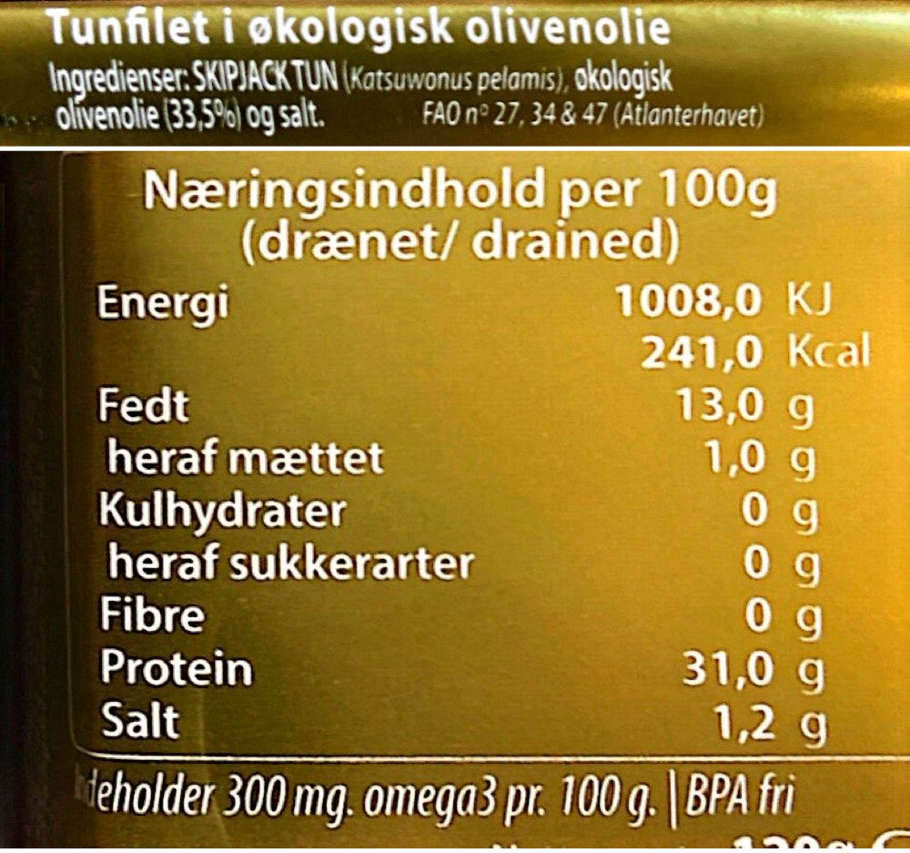 GRØNDALS - Tunfilet i Økologisk Olivenolie