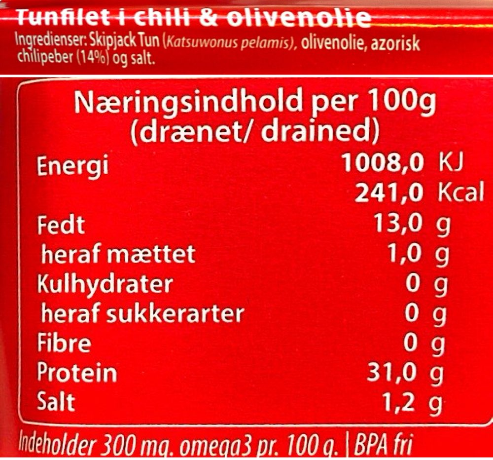 GRØNDALS - Tunfilet m. Chili