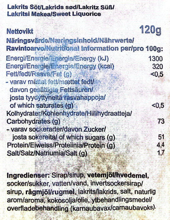 Kolsvart - Sød lakrids