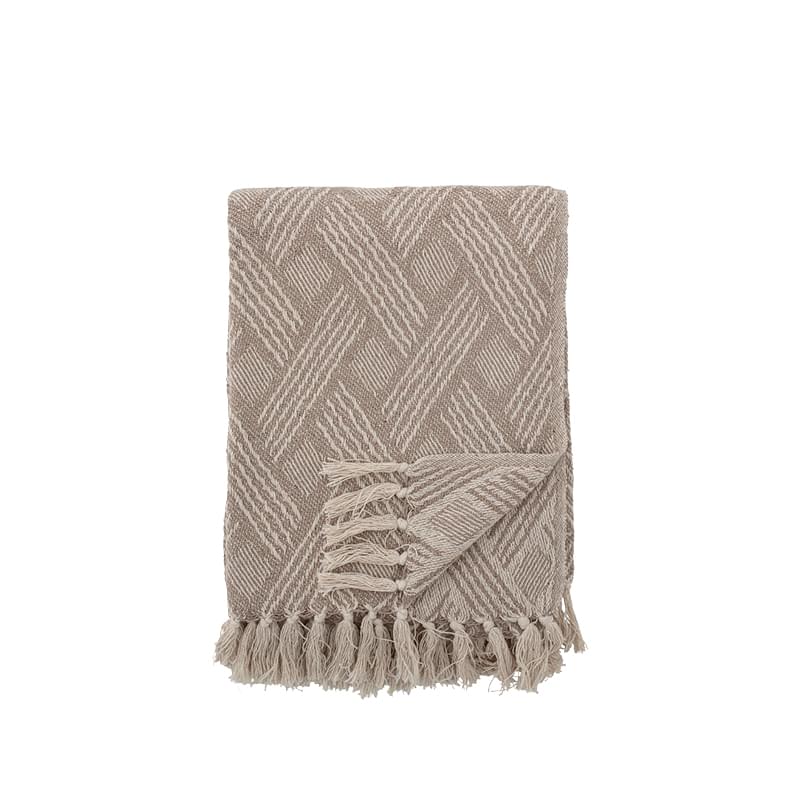 Ghina plaid fra Bloomingville tæppe natur