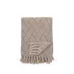 Ghina plaid fra Bloomingville tæppe natur