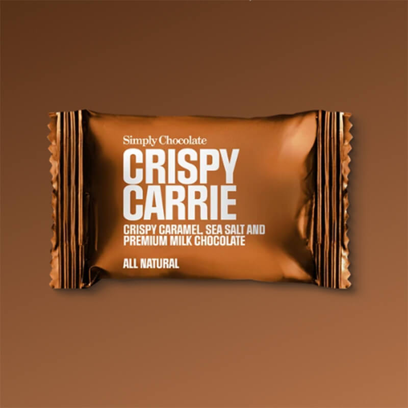 Simply Chocolate - Mini Crispy Carrie Flowpack (75 stk)