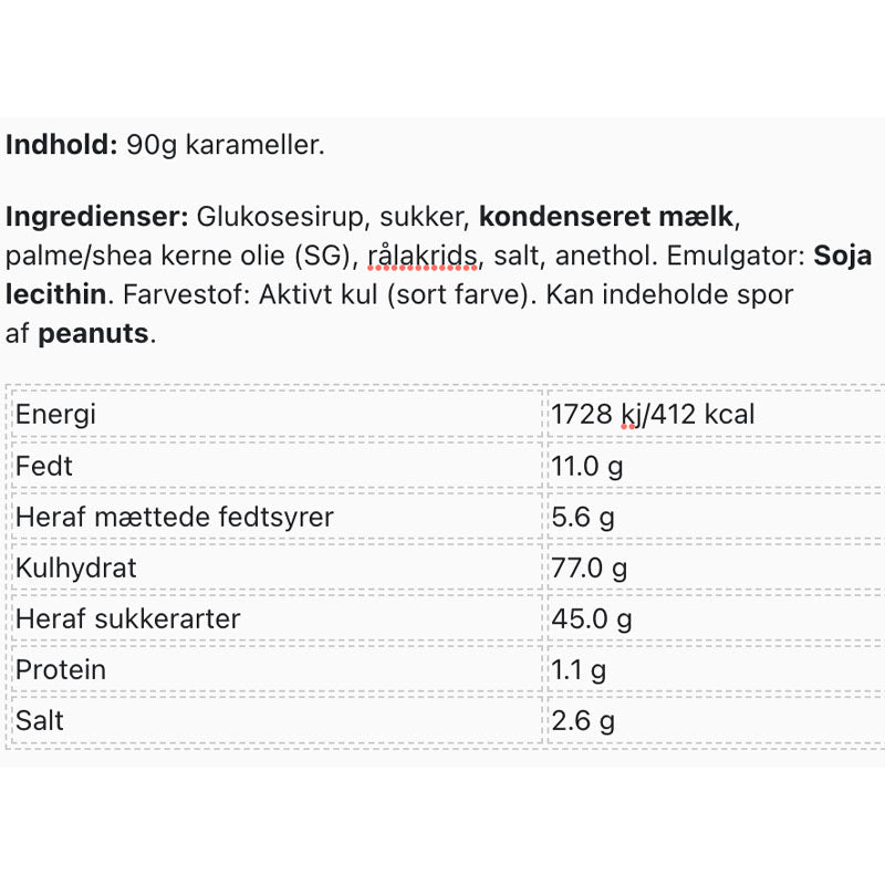 Karamelleriet - Rålakrids & Havsalt