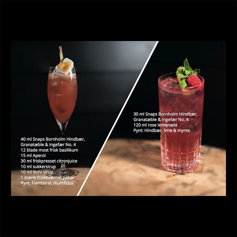 SNAPS BORNHOLM - № 4 Hindbær, Ingefær & Granatæble 40% 50 cl.