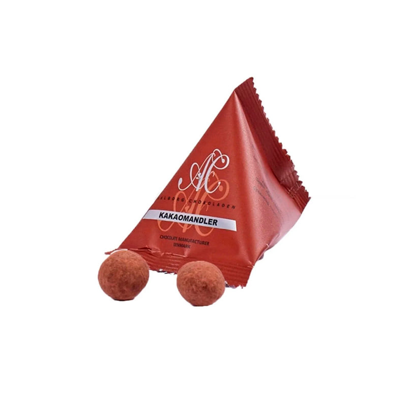 Aalborg Chokoladen trekant pyramide kakaomandler flowpack