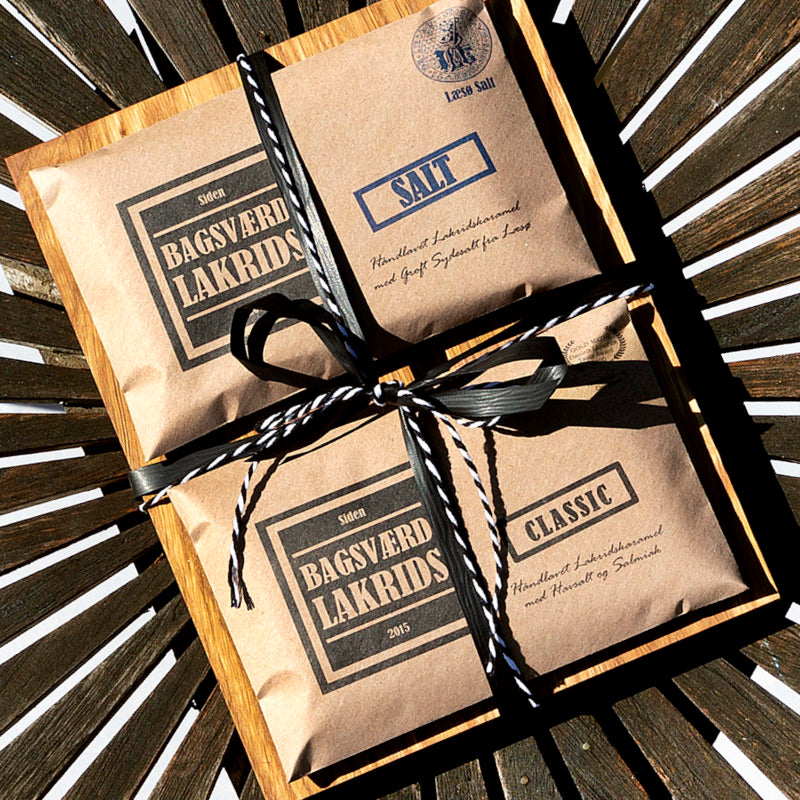 Bagsværd Lakrids gavepakke lakridsplader skærebræt salt classic