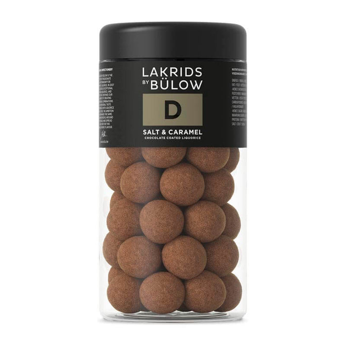 Stort bæger salt lakrids med chokolade og karamel fra Lakrids by Bülow