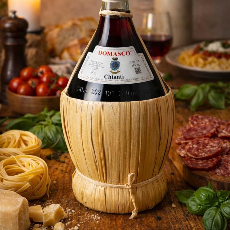 DOMASCO – DOCG -  Chianti Fiasco bastflaske, 1,5 liter.