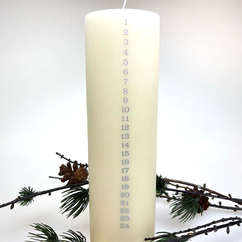 diederich kalenderlys offwhite 7 cm 25 cm 