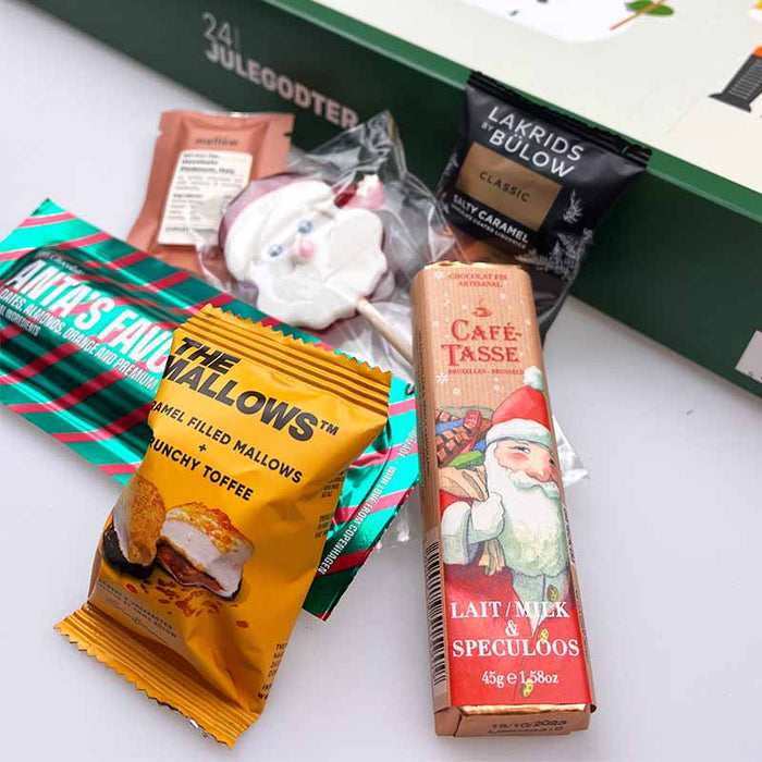 slik julekalender chokolade lakrids skumfidus