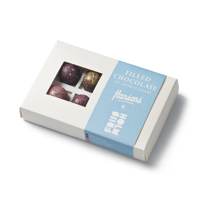 hansens is og friis holm fyldte dessertchokolader