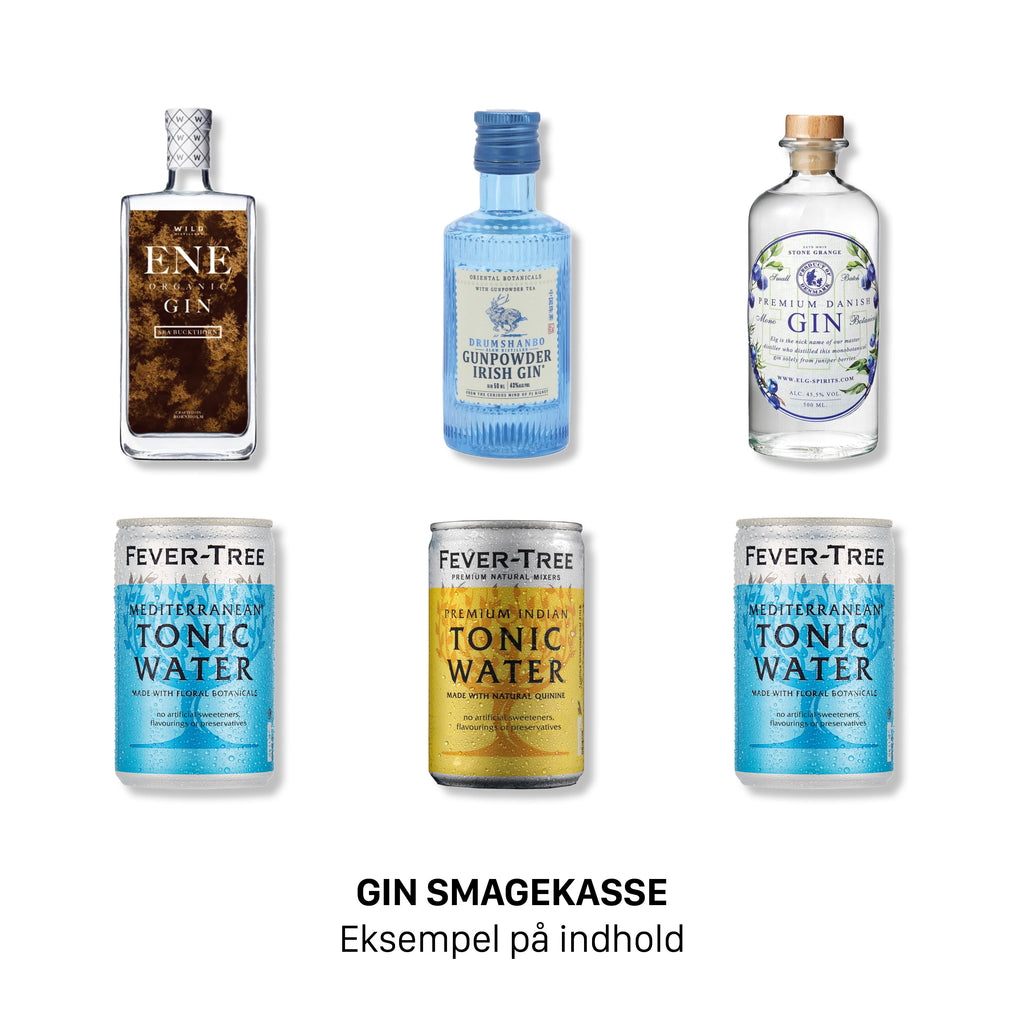 Gin & tonic smagekasse Fevertree drinks ene elg