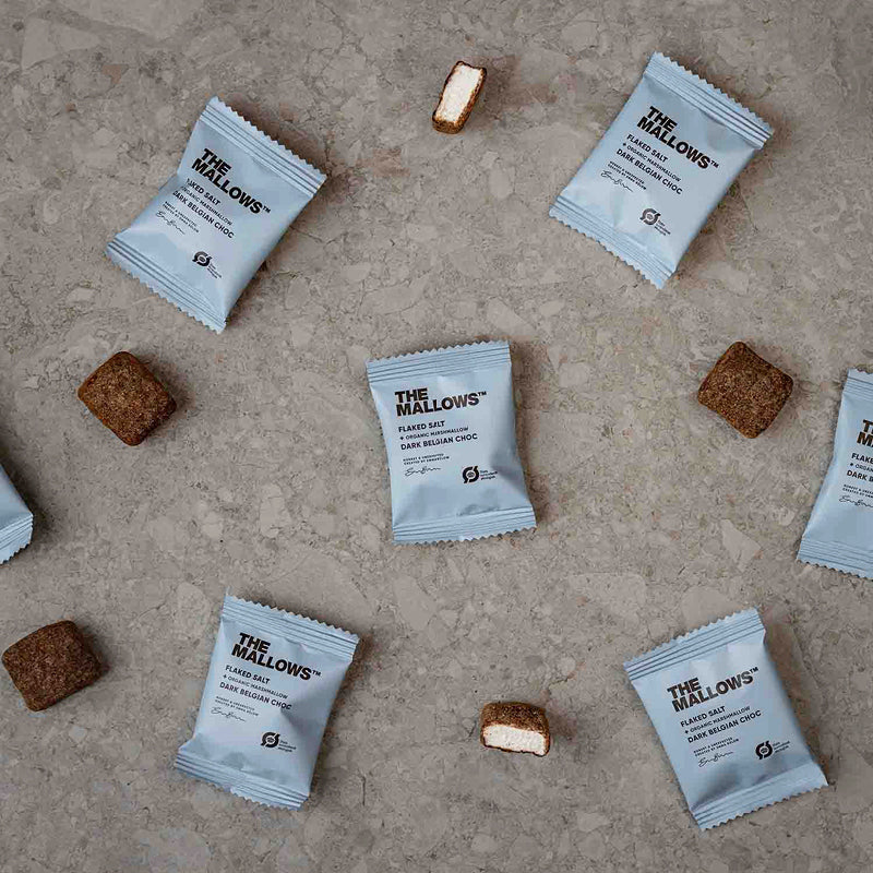 the mallows flowpack blå salt og belgisk chokolade