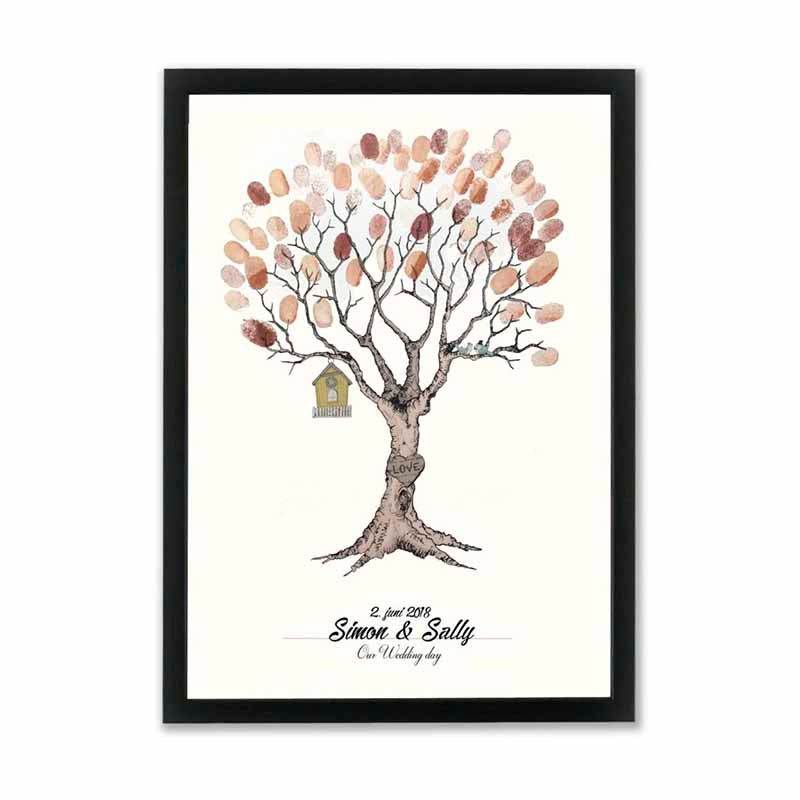 plakat fingeraftryk bryllup