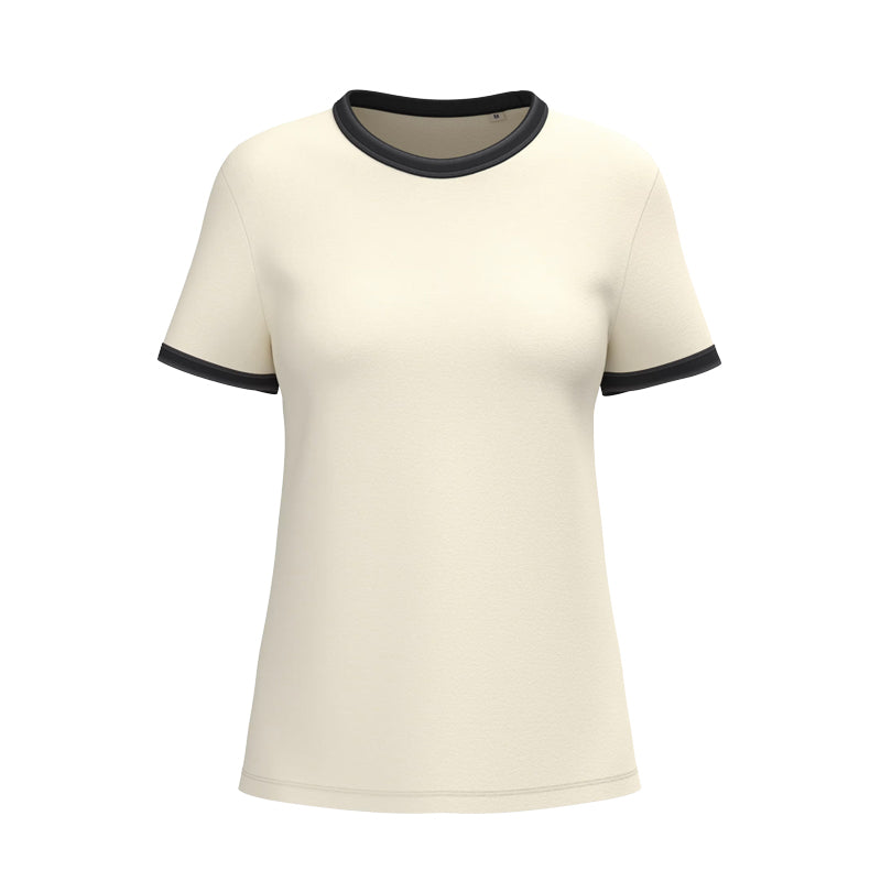 Custom Collection - Dame T-shirt med kantbånd