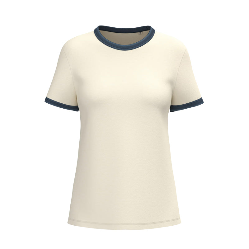 Custom Collection - Dame T-shirt med kantbånd