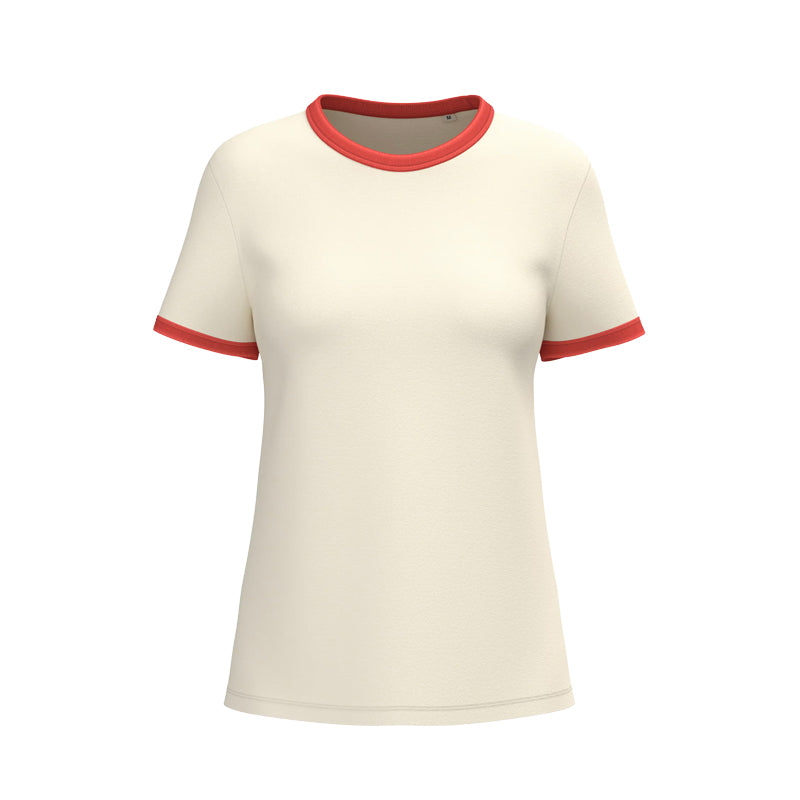 Custom Collection - Dame T-shirt med kantbånd