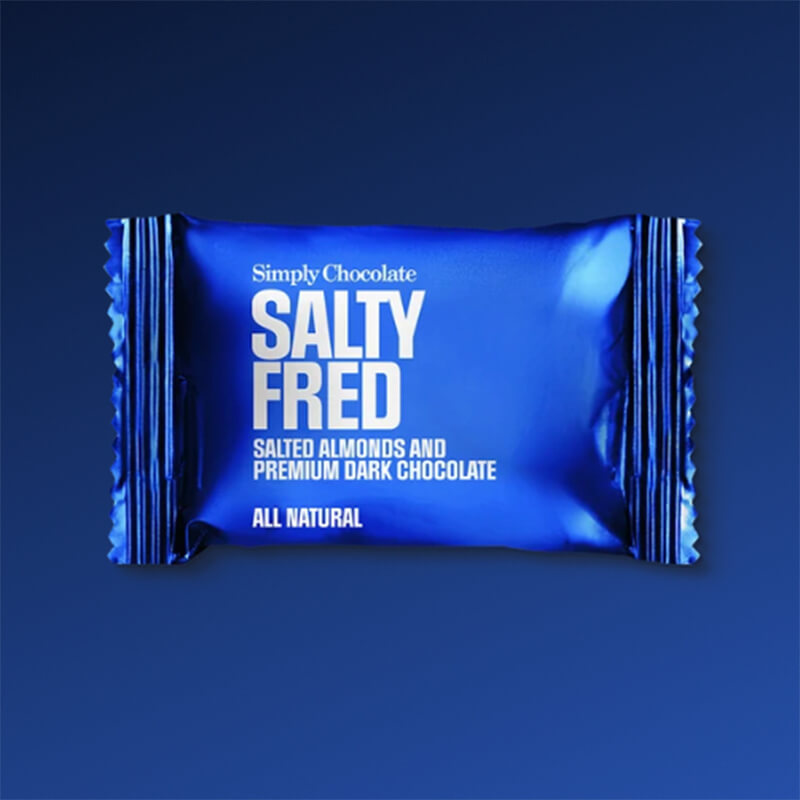 Simply Chocolate - Mini Salty Fred Flowpack (75 stk)