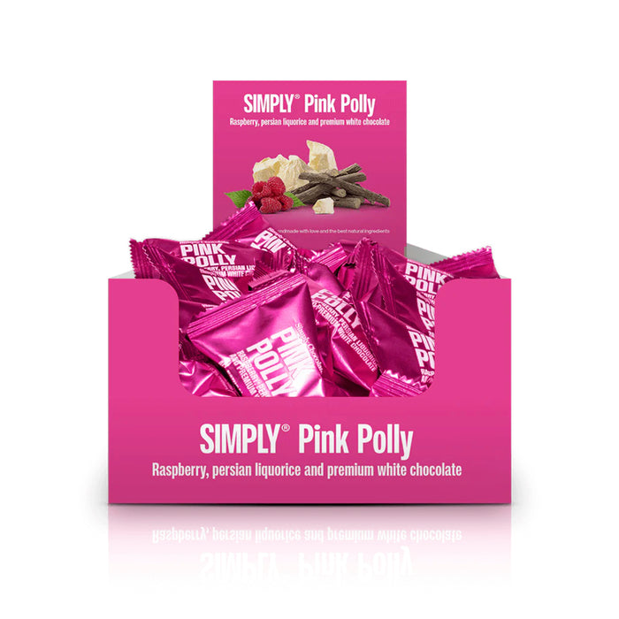 Simply Chocolate - Mini Pink Polly Flowpack (75 stk)