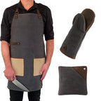 Stuff Design - Forklæde med tilbehør, grå/beige