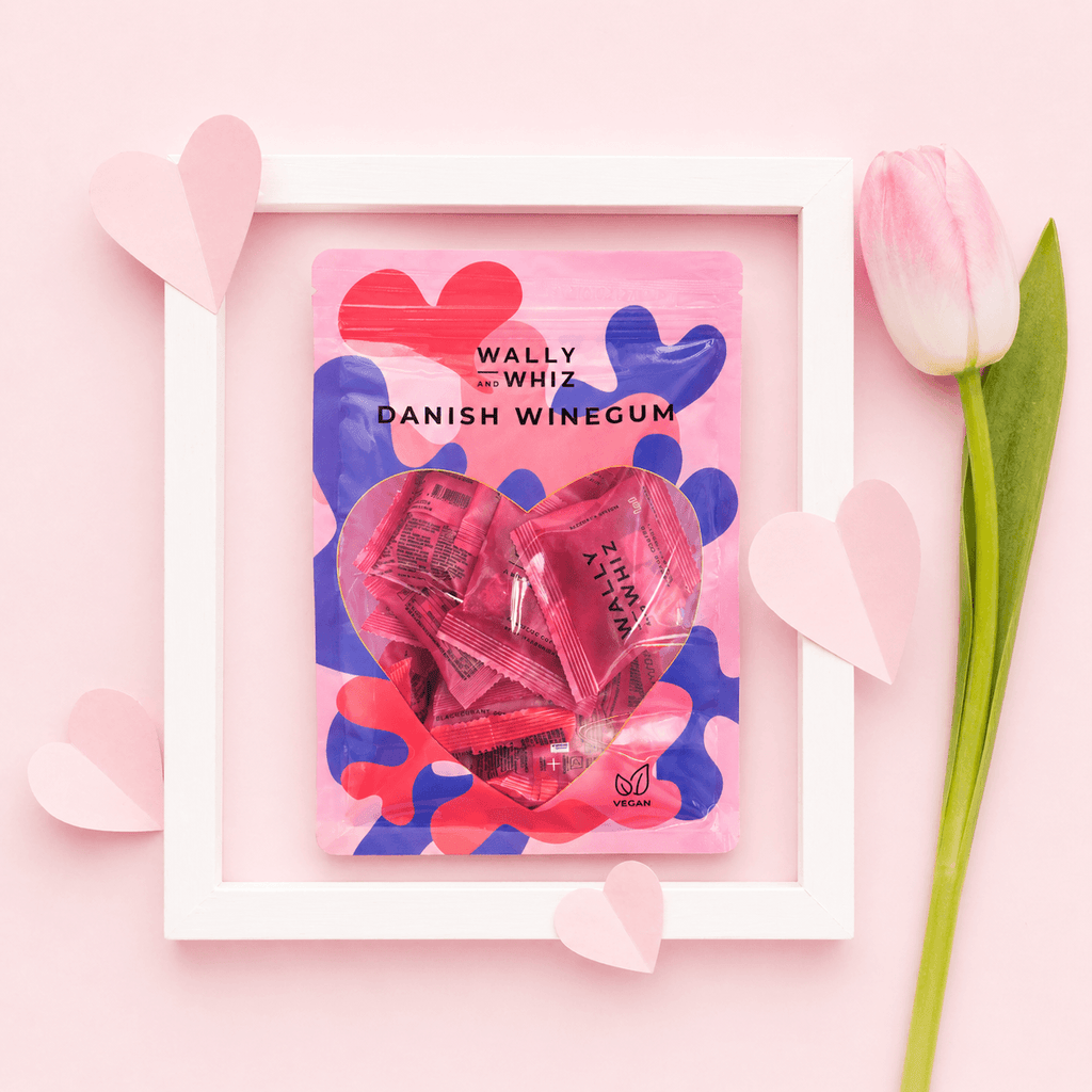 wally whiz hjerte flowpack gourmet vingummi winegum heart vegansk