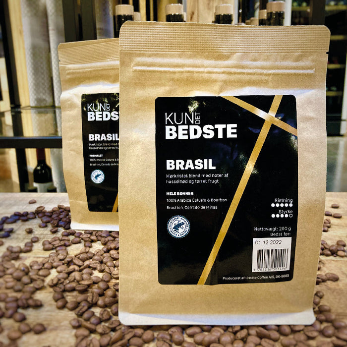 Kaffepose kaffebønner Brasil Kun Det Bedste