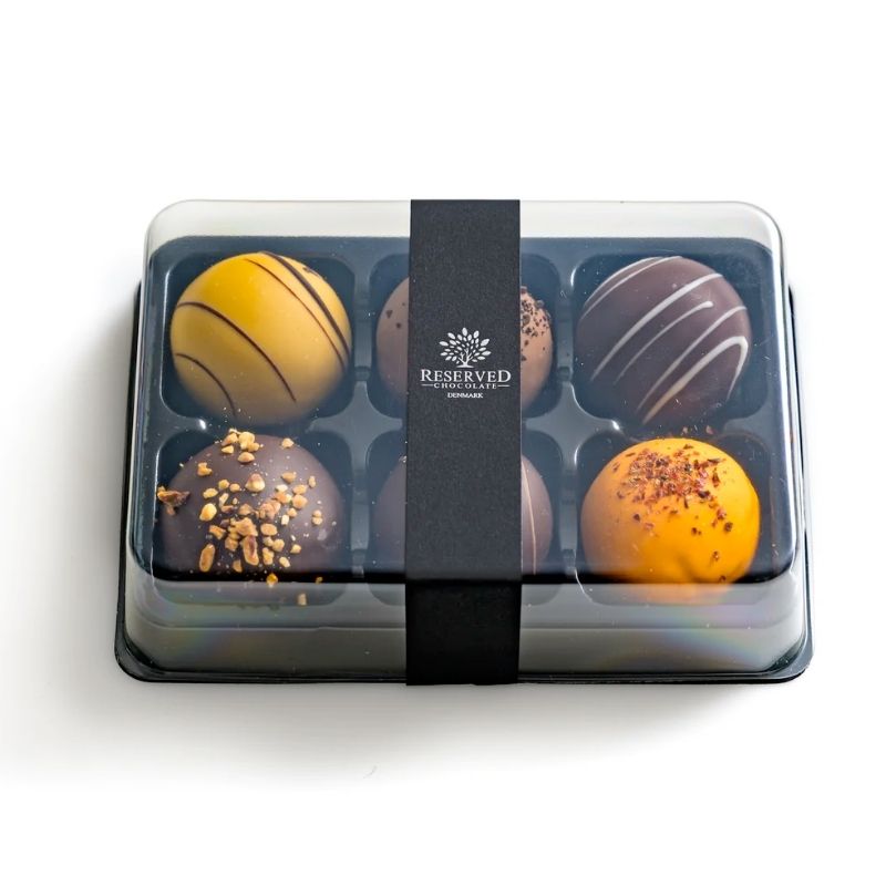 Reserved chocolate trøffel romkugler karamel mix køb online