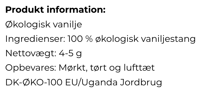 Mill & Mortar – Vaniljestang, 4g