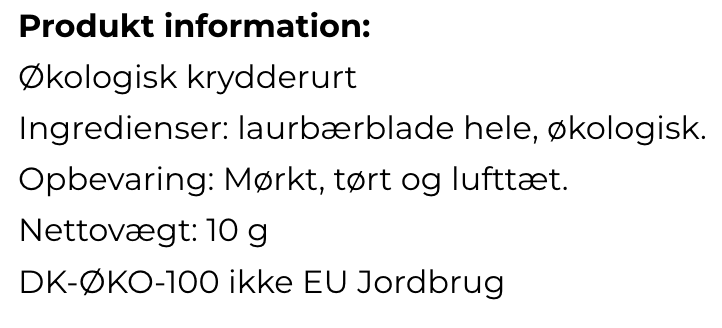 Mill & Mortar – Laurbærblade, hele.