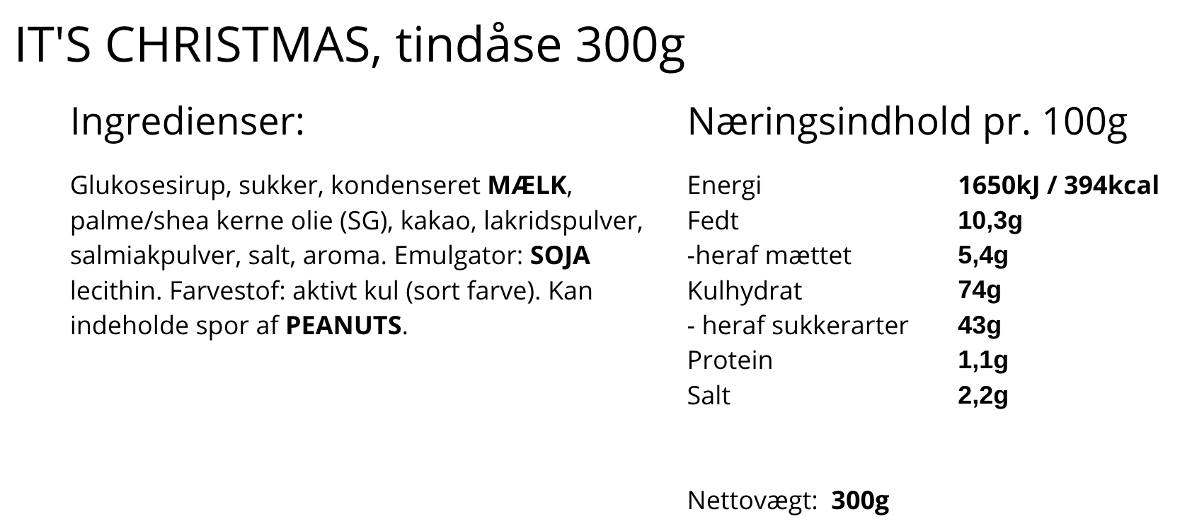 Karamelleriet -  Juledåse med karameller