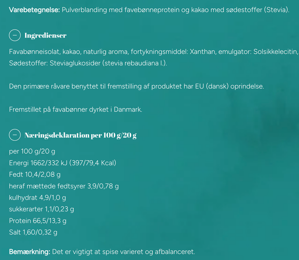 Green Goddess - Fava Proteinpulver, Chocolate lover