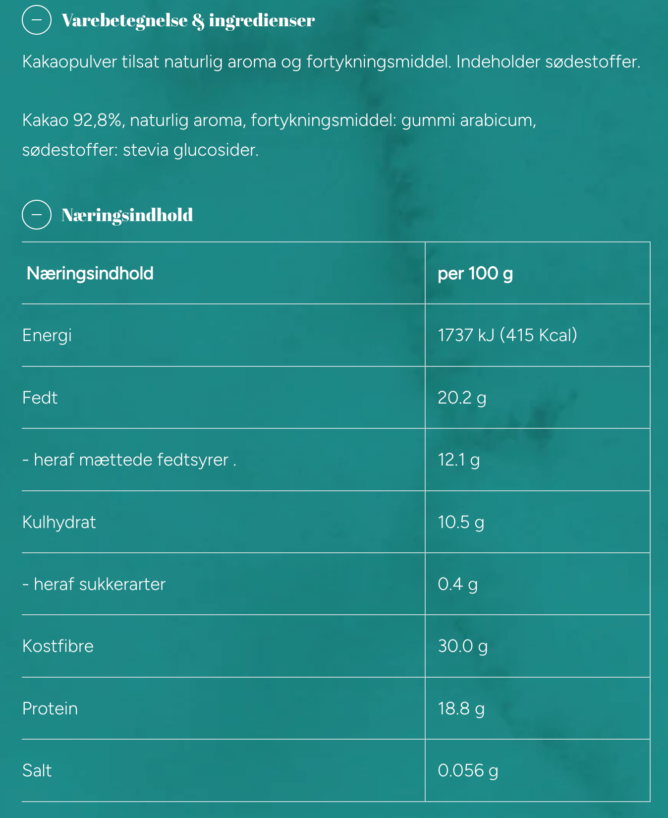 Green Goddess - Cacao Blend