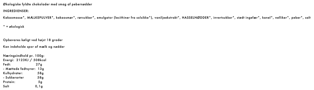 Anker Chokolade - Fyldte pebernødder