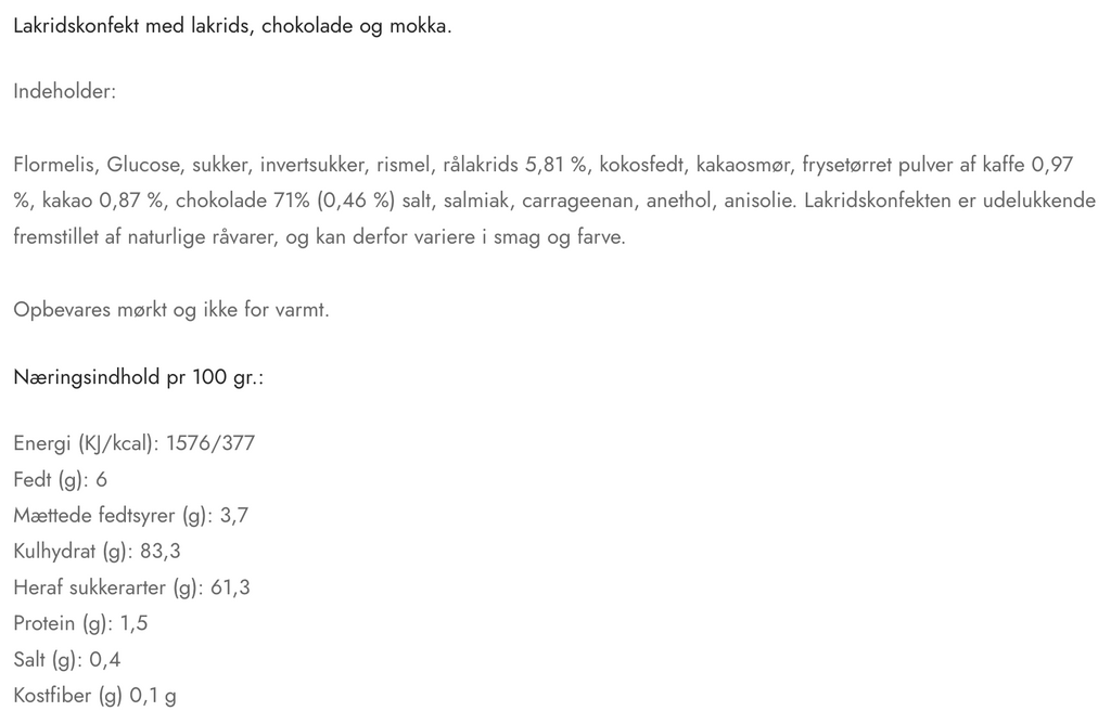 Hattesens Konfektfabrik - Lakrids - Brun Æske