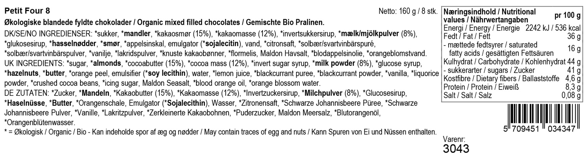 Summerbird - Petit Four gaveæske 8 stk.