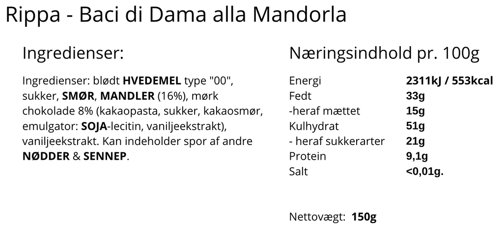 Rippa - Baci di Dama alla Mandorla